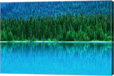 Framed Emerald Lake Boathouse, Yoho National Park, British Columbia, Canada (horizontal) Print