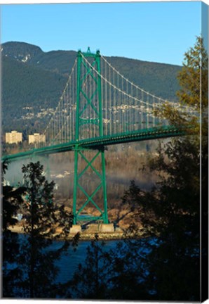 Framed British Columbia, Vancouver, Lion&#39;s Gate Bridge Print