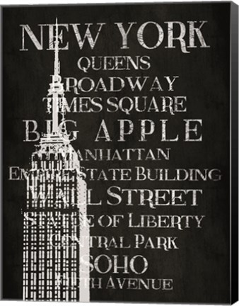 Framed Black &amp; White New York Print