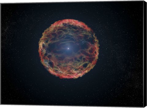 Framed Artist&#39;s Impression of Supernova 1993J Print