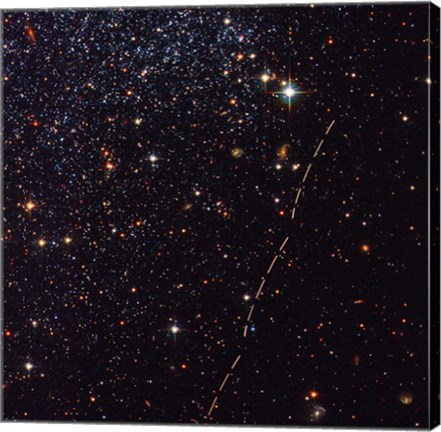 Framed Hubble Tracks Asteroid&#39;s Sky Trek Print