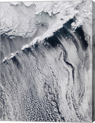 Framed Cloud Patterns Visible over the Aleutian Islands Print