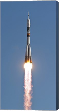 Framed Soyuz TMA-18 Rocket Launches from the Baikonur Cosmodrome in Kazakhstan Print