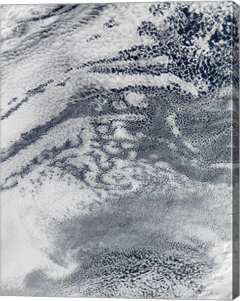 Framed Satellite View of Pacific Ocean Print