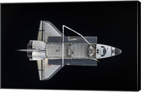 Framed Space Shuttle Atlantis Backdropped Against the Blackness of Space Print