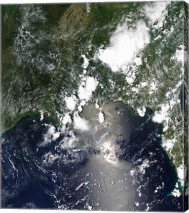 Framed Oil Spreads Northeast from the Leaking Deepwater Horizon Well in the Gulf of Mexico Print