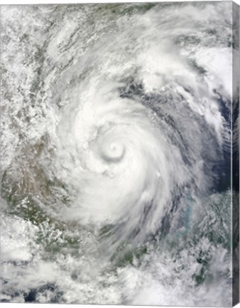 Framed Hurricane Alex over the Western Gulf of Mexico Print