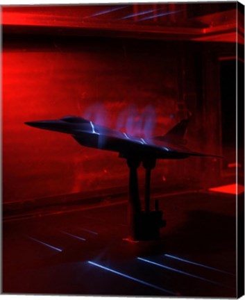 Framed Basic Flow Visualization Test of an F-16XL Scamp Model Print