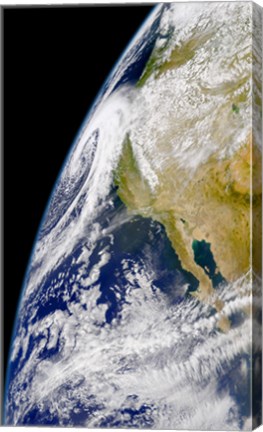 Framed Massive Low Pressure System Approaching the Northern California Coast Print