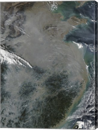 Framed Haze Over Eastern China Print