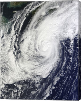 Framed Typhoon Chaba over the Ryukyu Islands, Japan Print