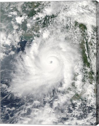 Framed Cyclone Giri moves Ashore over Burma Print