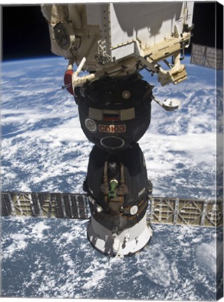 Framed Soyuz TMA-19 spacecraft docked to the Rassvet Mini-Research Module 1 Print
