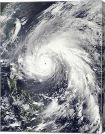 Framed Super Typhoon Megi Print