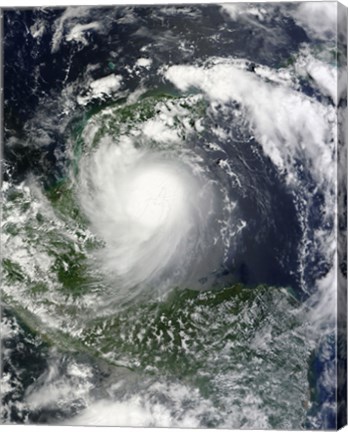 Framed Tropical Storm Karl over the Yucatan Peninsula Print