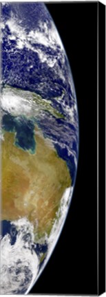 Framed partial view of Earth showing Australia and the Great Barrier Reef Print