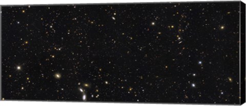 Framed Panoramic view of over 7,500 Galaxies Stretching back Through Most of the Universe&#39;s History Print