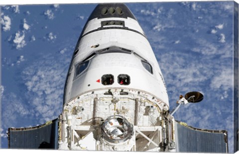 Framed View of Space Shuttle Endeavour&#39;s Crew Cabin and Forward Payload Bay Print