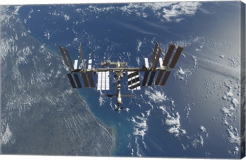 Framed International Space Station above Earth Print