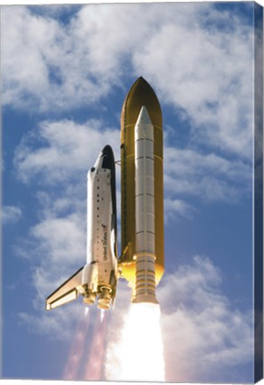 Framed Space Shuttle Atlantis Lifts off from its Launch Pad Print