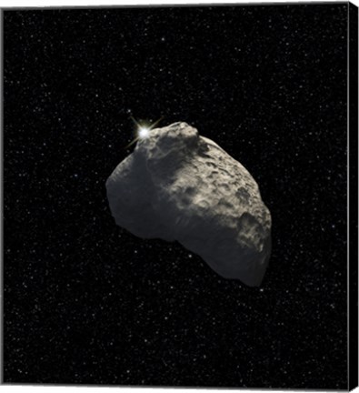 Framed Artist&#39;s Impression of a One-Half-Mile-Diameter Kuiper Belt Object Print