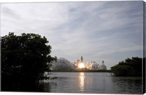 Framed Space Shuttle Endeavour lifts Off from Kennedy Space Center Print