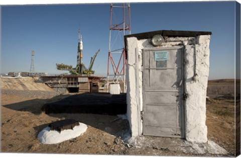 Framed Soyuz Rocket at the Baikonur Cosmodrome Print