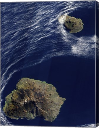 Framed Satellite view of the Prince Edward Islands Print