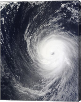 Framed Super Typhoon Melor Hovers over the Pacific Ocean Print