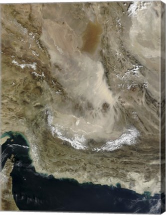 Framed Dust Storm in Iran Print