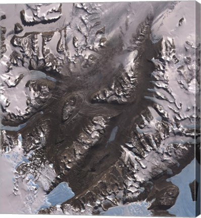 Framed McMurdo Dry Valleys West of McMurdo Sound, Antarctica Print