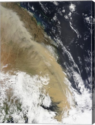 Framed Wall of Dust Stretched from Northern Queensland to the Southern tip of Eastern Australia Print