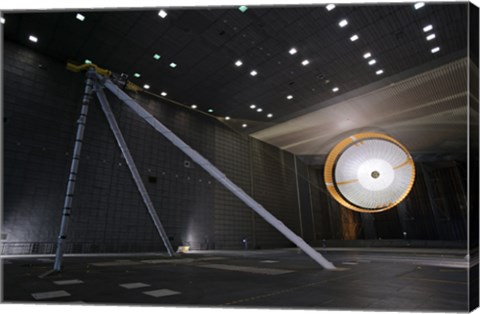 Framed Parachute Undergoes Flight-Qualification Testing inside a Wind Tunnel Print