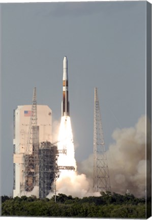 Framed Delta IV Rocket lfits off from its Launch Complex Print