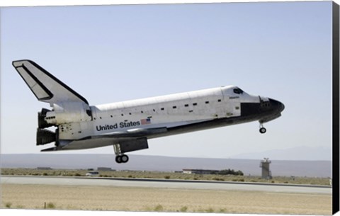 Framed Space Shuttle Atlantis prepares for Landing Print