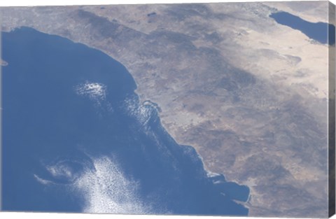 Framed Part of Southern California as seen from Space Print