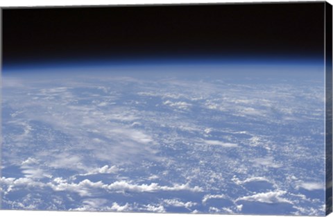 Framed Oblique Horizon view of the Earth&#39;s Atmosphere Print