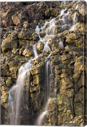 Framed Brine Falls from Volcanic Rock Drop off to a Runoff Stream Print
