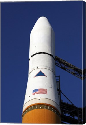 Framed View of the Nose Cone of the Delta IV rocket that will Launch the GOES-O Satellite into Orbit Print