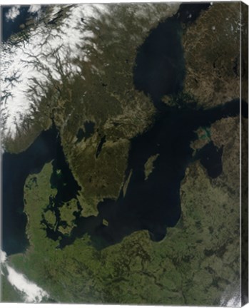 Framed Southern Scandinavia Print