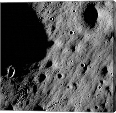 Framed Cratered Regions near the Moon&#39;s Mare Nubium Region Print