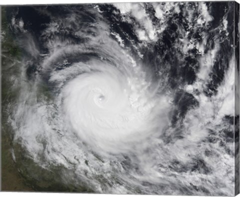 Framed Severe Tropical Cyclone Hamish in the South Pacific Ocean Print