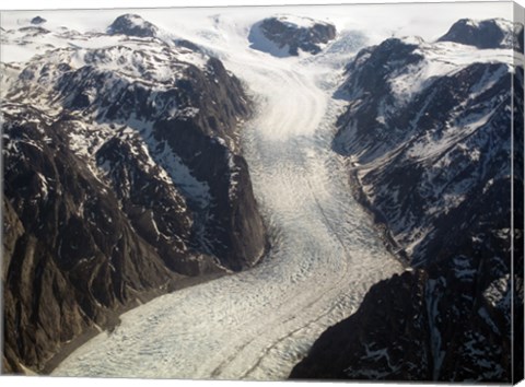 Framed Sondrestrom Glacier in Greenland Print