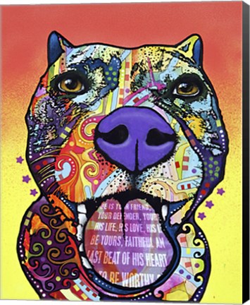 Framed Bark Don&#39;t Bite Print