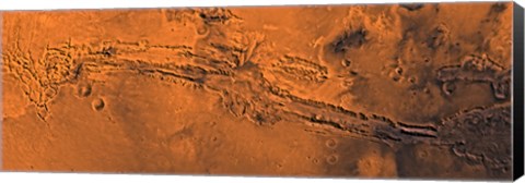 Framed Valles Marineris, the Great Canyon of Mars Print