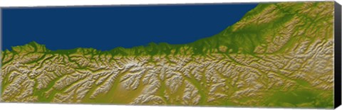 Framed Alpine Fault along the West Coast of New Zealand Print