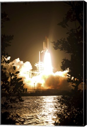 Framed Space Shuttle Endeavour Liftoff Print