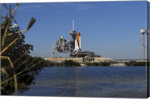 Framed Space Shuttle Discovery on the Launch Pad Print