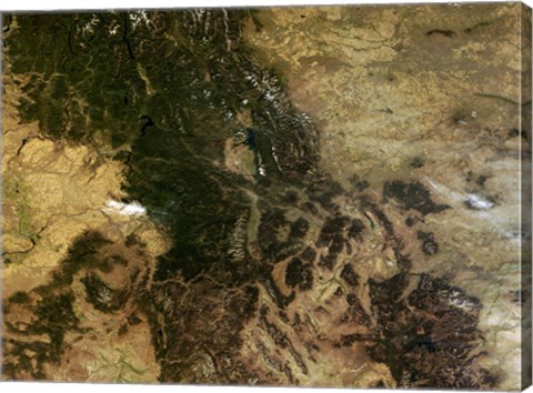 Framed Relatively Clear Day Over the Northwestern Portion of the United States Print