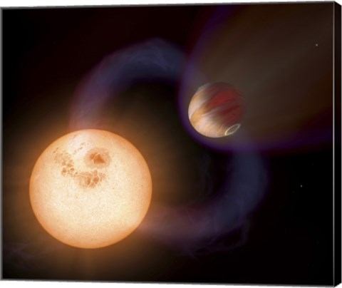 Framed Artist&#39;s Impression of a Unique Type of Exoplanet Print